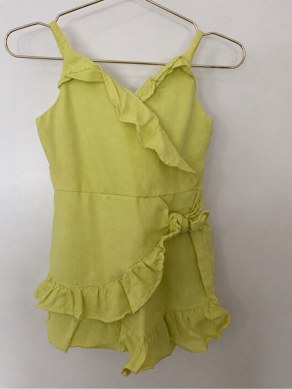 Habitual Girl Lemon Yellow Linen Blend Dress 3T Nordstrom